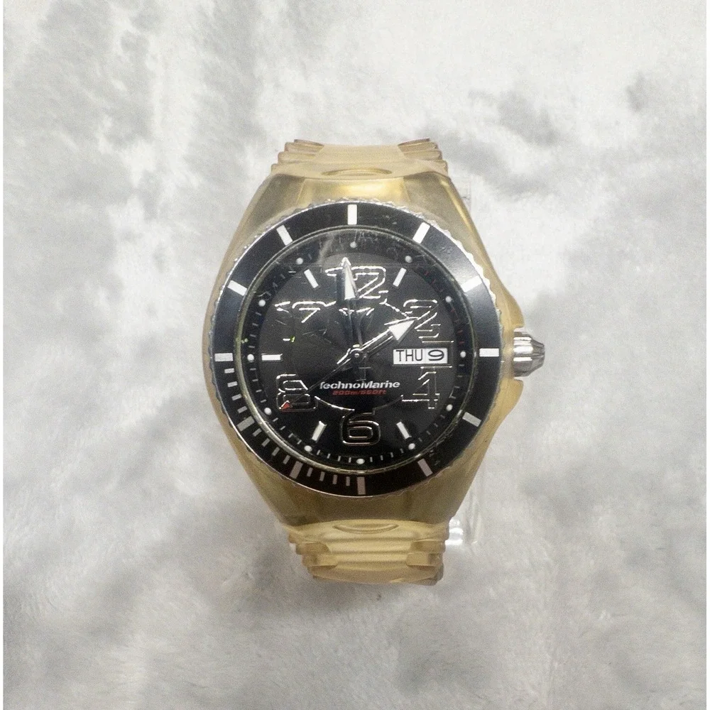 Technomarine Cruise Black Dial Day Date Mens 44mm Watch 20ATM Diver